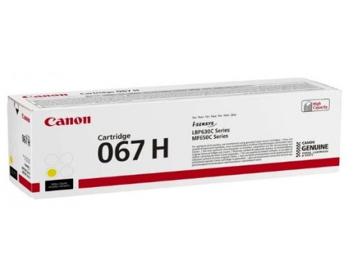 CANON Toner 067H amarillo, i-SENSYS LBP631 LBP633 MF651 MF655 MF657 2.350p.