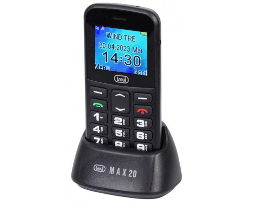 TELEFONO TREVI MAX 20 SENIOR PHONE BIG BUTTON FUNCION S.O.S. BLACK