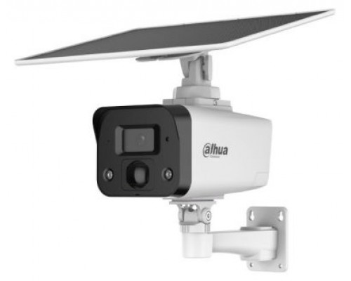 (IPC-HFW2441DG-4G-SP-B) DAHUA CAMARA IP BULLET CON PANEL SOLAR INTEGRADO, CAMARA 4MP SMART DUAL LIGHT, IP67, SMD, 4G, IR30M, SOPORTA MICROSD 512GB, FIJA 3.6MM (Espera 4 dias)