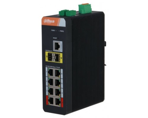 (DH-IS4210-8GT-120) DAHUA SWITCH INDUSTRIAL L2 GESTIONABLE POE 2.0 WATCHDOG 8 PUERTOS + 2 GIGABIT SFP (Espera 4 dias)