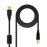 USB 2.0, A-M/B-M, Negro, 2m USB 2.0, A-M/B-M, Negro, 2m