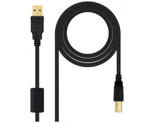 CABLE USB 2.0 IMPRESORA HQ CON FERRITA, TIPO A/M-B/M,