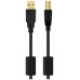 NANOCABLE CABLE USB 2.0 IMPRESORA ALTA CALIDAD CON FERRITA, TIPO A/M-B/M, NEGRO, 5.0M