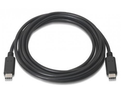 CABLE USB 2.0 3A TIPO USB-C/M-USB-C/M 3 M NEGRO NANOCABLE (Espera 4 dias)