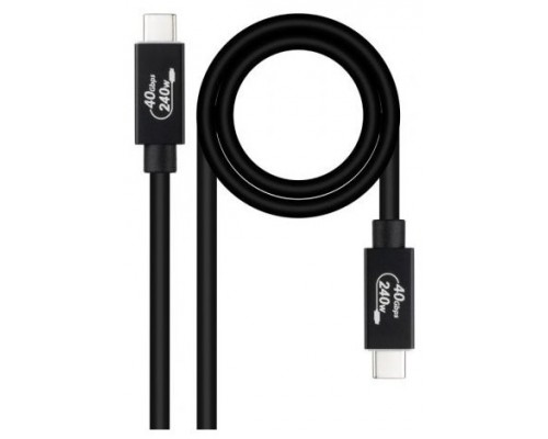 NANOCABLE CABLE USB 4 GEN3x2 40Gbps 5A/240W, USB-C M/M 1 M