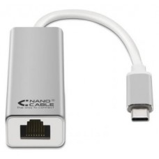 Nanocable Conversor USB-C A Ethernet Gigabit 10/100/1000 Mbps. 15cm (Espera 4 dias)