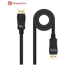 CABLE DISPLAYPORT 1.4 DP/M-DP/M NEGRO 0.5 M NANOCABLE (Espera 4 dias)