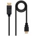 Nanocable Cable Conversor DP a HDMI 1,5 M Negro