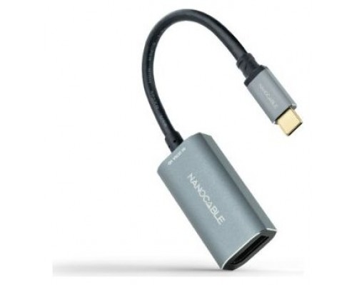 CONVERSOR USB-C A DP 8K ALUMINIO GRIS 15 CM NANOCABLE