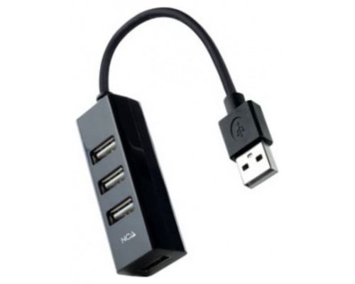 HUB USB 2.0 4xUSB2.0 USB-A/M-USB2.0/H NEGRO 15 CM