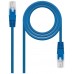 CABLE DE RED LATIGUILLO RJ45 UTP CAT6 AWG24 0.30 M AZUL NANOCABLE (Espera 4 dias)