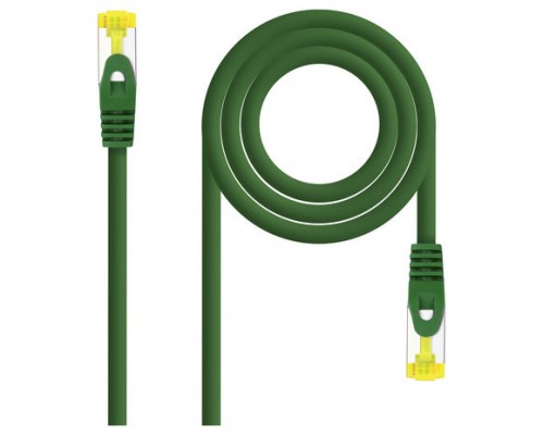 CABLE DE RED LATIGUILLO RJ45 SFTP CAT6A AWG26 0.5 M VERDE NANOCABLE (Espera 4 dias)