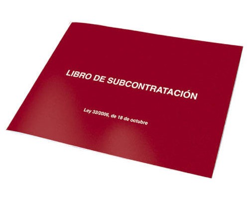 LIBRO DE SUBCONTRATACION CASTELLANO A4 APAISADO 10 HOJAS NUMERADAS DOHE 10011 (Espera 4 dias)