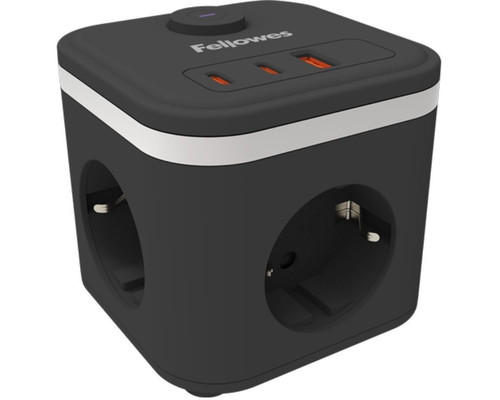 Fellowes Cubo Multienchufe USB Negro