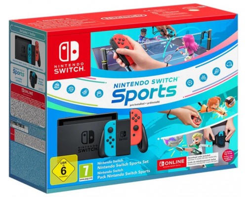 NINTENDO SWITCH NEON + SWITCH SPORTS + 12 MESES SWITCH ONLINE (Espera 4 dias)