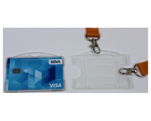 PACK 100 PORTA-TARJETAS PLASTICO RIGIDO 90X57 DOBLE POSICION IBERPLAS 147570100 (Espera 4 dias)