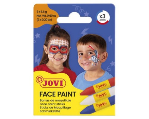 SET MAQUILLAJE FACE PAINT ESTUCHE DE 3 BARRAS ADVENTURE JOVI 175AD (Espera 4 dias)