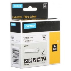 CINTA ROTULADORA RHINOPRO VINILO NEGRO/BLANCO 12MM DYMO 018444 (Espera 4 dias)