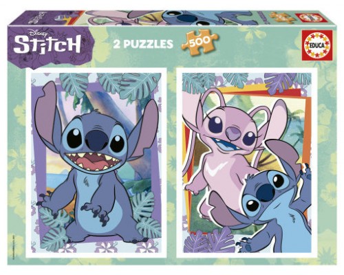 CAJA PUZZLE 2X500 STITCH EDUCA BORRAS 19732 (Espera 4 dias)