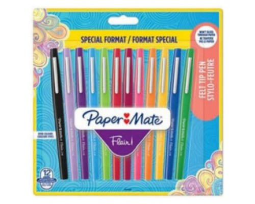 Papermate Flair rotulador Medio Multicolor 12 pieza(s) (Espera 4 dias)
