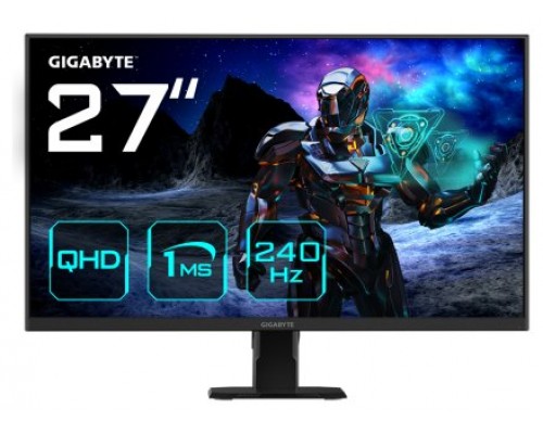 GIGABYTE Monitor de juego GS27Q X 27" QHD - 2560 x 1440 (QHD), 240Hz, 1ms, 250 cd/m², FreeSync Premium Pro, compatible con HDR, HDMI 2.0, DisplayPort 1.4 (Espera 4 dias)