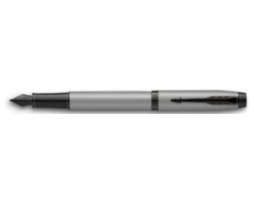 PLUMA IM GRIS MATE/ADORNOS NEGROS MEDIUM PARKER 2127620 (Espera 4 dias)