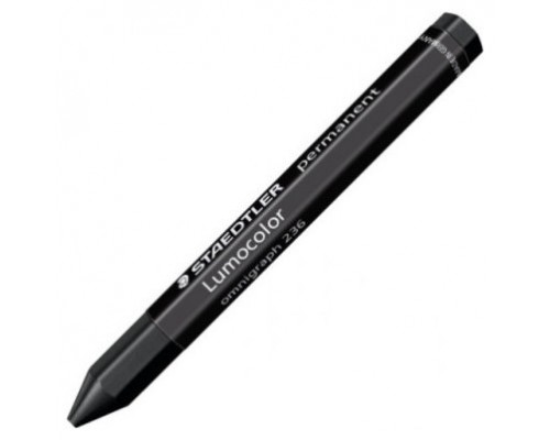 LAPIZ CERA PERMANENTE LUMOCOLOR OMNIGRAPH 12MM. NEGRO STAEDTLER 236-9 (MIN12) (Espera 4 dias)