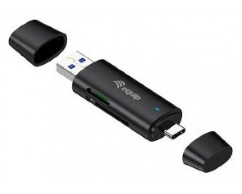 CARD READER EXTERNO EQUIP USB 3.2 DOBLE CONEXION USB-A
