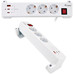 EQUIP Regleta de enchufes con 3 tomas de corriente y 3 puertos USB (2 C + 1 A)