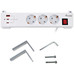 EQUIP Regleta de enchufes con 3 tomas de corriente y 3 puertos USB (2 C + 1 A)