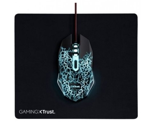 KIT GAMING BASIC RATON + ALFOMBRILLA TRUST (Espera 4 dias)