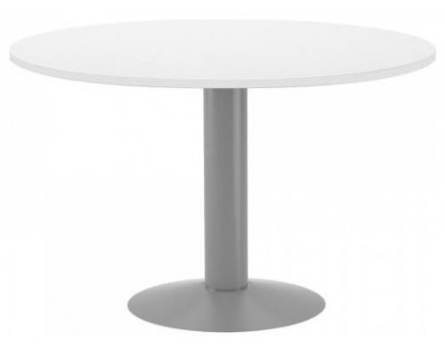 MESA DE REUNIONES REDONDA 120CM DE DIAMETRO. ALTURA 72CM. COLOR: PATA METALICA GRIS / TABLERO BLANCO ROCADA 3006AT04 (Espera 4 dias)