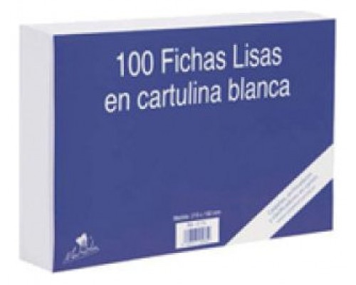 100 FICHAS DE CARTULINA LISA (125X75 MM) Nº 2 MARIOLA 3112L (Espera 4 dias)