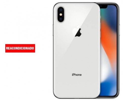 APPLE iPHONE X 64GB SILVER REACONDICIONADO GRADO B (Espera 4 dias)