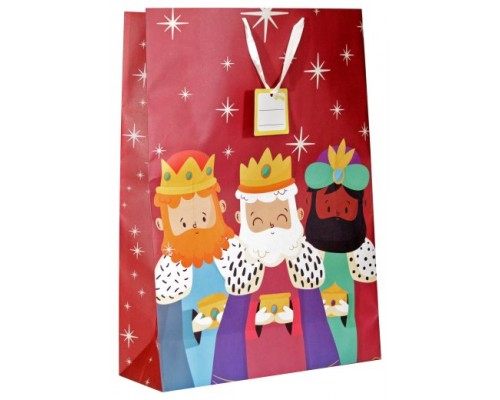 BOLSA JUMBO REYES MAGOS (40X70X18 CM) COLORES SURTIDOS BISMARK 333602 (Espera 4 dias)