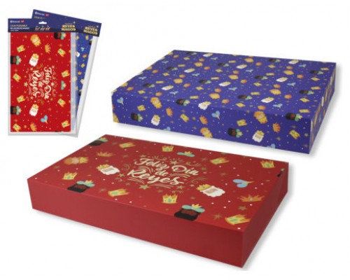 CAJA PLEGABLE REYES MAGOS (43x26x6,5 CM) COLORES SURTIDOS BISMARK 333604 (Espera 4 dias)