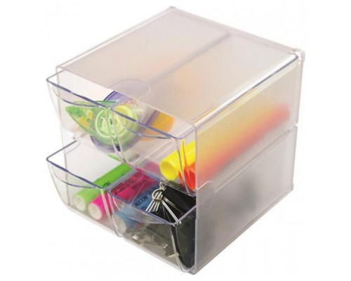 ORGANIZADOR MODULAR CON CUATRO CAJONES DE 16,5X7X7 TRANSPARENTE DEFLECTO 350301 (Espera 4 dias)