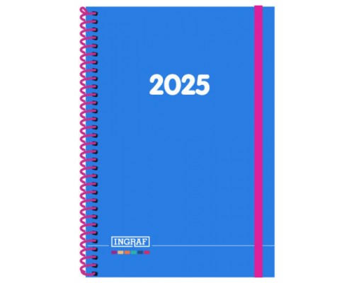 AGENDA 2025 MEDITERRANEO DIA/PAGINA 15x21 COL.SURTIDOS ESPIRAL  CASTELLANO INGRAF 355430 (Espera 4 dias)