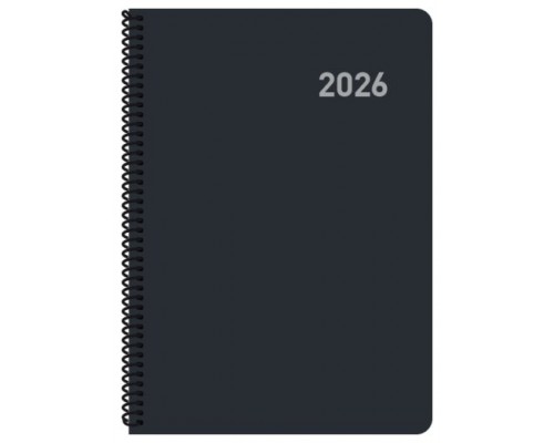 AGENDA 2026 ROMA D/P 15x21 NEGRA CON ESPIRAL CASTELLANO INGRAF 356409 (Espera 4 dias)