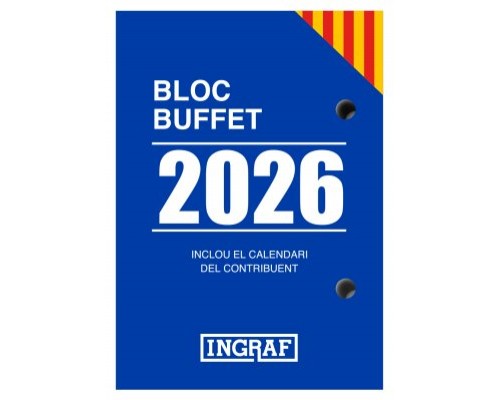 BLOC BUFFET 2026 INGRAF CATALAN INGRAF 356434 (Espera 4 dias)