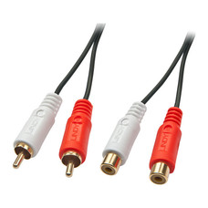 Lindy 35671 cable de audio 2 m 2 x RCA Negro, Rojo, Blanco (Espera 4 dias)