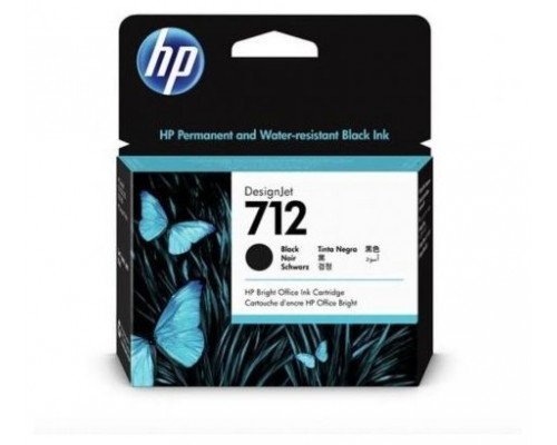 HP DesignJet T200/T600, Cartucho Negro 712xl