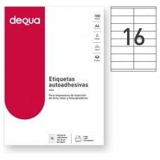 DEQUA C.1600 etiquetas adhesivas 105x35mm