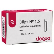 DEQUA C.100 clips labiados redondos niquelados n.1,5