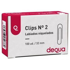 Dequa Clips labiados - Nº 2 - 32 mm - Caja 100 ud