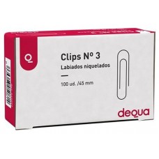 Dequa Clips labiados - Nº 3 - 42 mm - Caja 100 ud