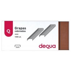 Dequa Grapas 22/6-24/6 - Cobreadas - 30 hojas - Caja 1000 grapas