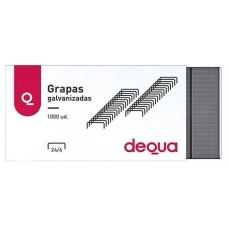 Dequa Grapas 24/6 - Galvanizadas - 30 hojas - Caja 1000 grapas