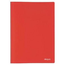 DEQUA Carpeta 20 fundas PP A4 translucido rojo