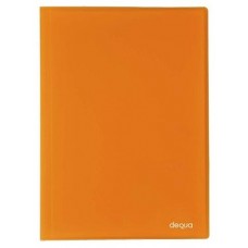 DEQUA Carpeta 30 fundas PP A4 translucido naranja